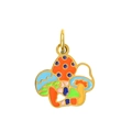 Pendentif champignon en émail coloré avec cadre doré pour la création de bijoux DIY - Ensemble de Champignons de Conte de Fées Colorés (PJ-00002-Champignon 11)