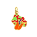 Pendentifs champignons colorés en émail avec anneaux en métal doré pour bijoux DIY - Rouge Vert Bleu Orange Jaune Champignons Colorés (PJ-00002-Champignon 16)