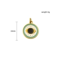 Goldener 18mm Evil Eye Anhänger mit Emaille-Inlay und Gewichtsangabe von 2g Details - Böser Blick (PJ-00010-Eye)