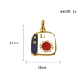 Blue camera enamel pendant in gold finish with crystal inlay, 12mm DIY accessory - Blue Camera (PJ-00010-Camera)