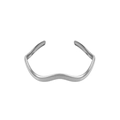 Bracelet jonc argenté ondulé ajustable avec finition métallique polie minimaliste - Style Ondulé Abstrait / Argent