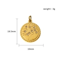 Levensboom hanger van 18K verguld roestvrij staal met glinsterende zirkonia stenen - Levensboom (PJ-00013-Grote Ronde Boom)