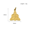 Gold stainless steel Triquetra heart pendant with dimensions 18mm by 16mm - Triangle Surround (PJ-00012)