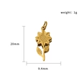 Zonnebloem hanger van 18K verguld roestvrij staal voor DIY sieraden 20mm x 9,4mm - Zonnebloem Ontwerp (PJ-00013-Bloem)