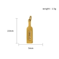 Gouden wijnfles hanger met witte edelstenen van 18K verguld roestvrij staal voor sieraden - Wijflesvorm (PJ-00013-Wijnfles)