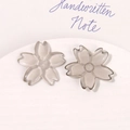Macro detail of translucent gray resin cherry blossom charms for DIY jewelry crafting - Gray