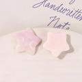 Star-shaped resin accessories in light pink and glitter gradient for DIY jewelry making - Pink & White