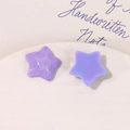 Star-shaped purple resin accessories with glitter and matte finish for DIY jewelry - Purple