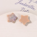 Star-shaped resin charms with glitter and smooth finish for DIY jewelry and hair accessories - Khaki