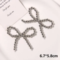 Détail de nœuds en perles argentées faits main pour décoration de sabots DIY 6,7x5,8cm - Style 2 (6.7*5.8cm) / Argenté
