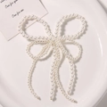 Elegante fiocco di perle a più strati con lunghe nappe per forcine o accessori fai-da-te - Stile Perla Bianca