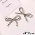 Detailed macro view of handmade silver bead bow shoe charms measuring 4.2x3.5cm size - Style 5 Small (4.2*3.5cm) / Extra Small Silver Style