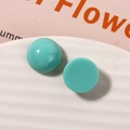 Ciondoli rotondi in resina blu turchese per orecchini fai-da-te e accessori per capelli - Verde Lago