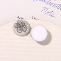 Details luxuriöser Harz-Anhänger mit Strassblume und Perlenfinish für DIY Schuhschmuck - Stil 1 Silberne Blume