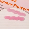 Set of two pink wave hair clips featuring light marble and solid resin textures - Pink Cartoon Star Clip (My Melody)