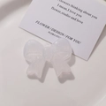 Transparenter weißer Schleifenanhänger mit Glitzer für DIY Schmuck und Bastelarbeiten - Weiß Glitter