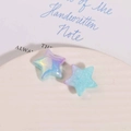 Macro view of gradient star resin charms with iridescent finish for jewelry DIY - Aurora Gradient Blue Purple Style (Blue) / Blue