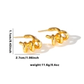 Orecchini a spirale dorati in acciaio inossidabile con dimensioni di 2,7 cm x 1,1 cm - Stile Multianello Intrecciato a Spirale (EXRGE0627)