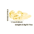 Anello minimalista in acciaio inossidabile placcato oro 18k con design chic a maglie - Stile Maglia della Catena a Naso di Maiale (TYGR1570)