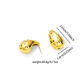 Detailed size specifications of 18K gold plated swirl earrings with colorful zircons - Colorful Polka Dot Polished Waterdrop (E0692)