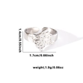 Adjustable hollow butterfly ring in silver-toned steel with 1.7cm width dimensions - Adjustable / Butterfly Hollow Shape Style (TYR0517) / Silver