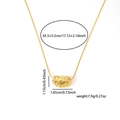 Detail view of a gold heart pendant with intricate cut-outs and dimensions measurement - Embossed Textured Heart Style (TYN0204)
