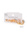 Set di orecchini a farfalla e cerchi in acciaio inossidabile oro con misure - Set Farfalla Cerchio (0431)