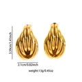 Spécifications de taille pour boucles d'oreilles spirales dorées en centimètres et pouces - Boucles d'oreilles Créoles à Spirale Entrelacée Multi-Couches (TYE0764)
