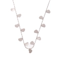 Macro view of minimalist silver multi-heart pendant necklace with polished finish - Multi Heart Style (0280) - Silver