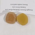 Detail of plush burgundy and resin geometric charms for DIY jewelry and hair accessories - Light Color
