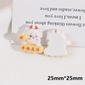 Detail view of cartoon dragon resin charms with 25mm size and 3D flocking texture - 6# Happy And Full Dragon Baby Style