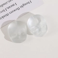 Frosted translucent resin doll face charms for DIY jewelry and phone case crafts - Frosted White Doll Face (B02-2-5-6)
