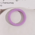 Makroaufnahme von 5cm lila hohlem Reifen mit körniger Textur für DIY-Schmuckzubehör - Groß / Lila