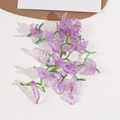 Detailed view of handmade purple beaded flower pendant for DIY jewelry accessories - Light Purple