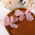 Fleur multicouche délicate en tulle rose clair pour accessoires de cheveux DIY - Rose Clair