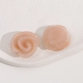 Macro detail of pink resin rose charms with translucent gradient for DIY jewelry making - Light Pink