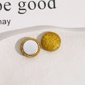 Macro di bottoni magnetici glitterati oro da 15 mm per creazione di gioielli e artigianato - Giallo Brillante