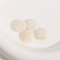 Set di 4 perline in resina 15mm crema semitrasparenti per la creazione di gioielli - 1 Pezzo / Beige