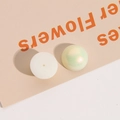 Cabujón de resina redondo de 18mm perlado para la creación de joyas artesanales - Verde Pálido