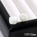 Dettagli di perline in acrilico bianco 10mm con intaglio a rosa per gioielli - Piccolo / Bianco