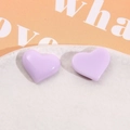 Minimalist macaron purple heart resin patches for DIY jewelry and accessories - Light Purple