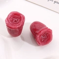 Ciondoli stereoscopici a forma di rosa rosa per orecchini e accessori fai-da-te - Forma di Rosa