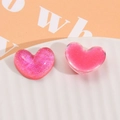Macro di ciondoli in resina a cuore glitter rosa per accessori capelli fai da te - Rosa Rossa