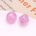Macro shot of pink translucent resin beads with spiral stripe texture for DIY jewelry - Pink Spiral Silk Style (No. 7)
