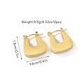Macro view of gold U-shaped chunky earrings showing weight and size specifications - 18K Gold / Thick U-Shaped (Style 7)