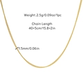 Delicate 1.5mm gold plated curb chain necklace with 40+5cm length and 2.5g weight - 40+5cm / Curb Chain (Chain 2)