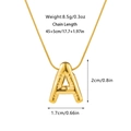Detailed view of bubble initial A pendant with specific size and weight measurements - Letter A Necklace
