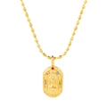 Gold stainless steel Virgo zodiac necklace featuring colorful zircon stones and relief pendant - Virgo