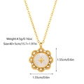 Goldene Halskette mit Sonnenblumen-Anhänger, weißen Kristallen und verstellbarer Kette - Sonnenblumen Stil (JDN2502298)
