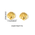 Detaillierte Maßtabelle für goldene Muschelohrringe mit Angabe von Höhe und Breite - Gold Muschel Stil (0618)